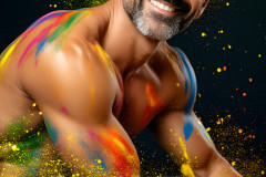 Handsome Men and the Colors of Pride,part of the LGBTQ Gay Pride Collection