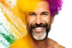 Handsome Men and the Colors of Pride,part of the LGBTQ Gay Pride Collection
