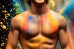 Handsome Men and the Colors of Pride,part of the LGBTQ Gay Pride Collection