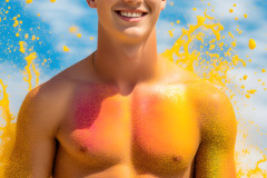 Handsome Men and the Colors of Pride,part of the LGBTQ Gay Pride Collection