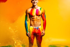Handsome Men and the Colors of Pride,part of the LGBTQ Gay Pride Collection