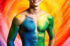 Handsome Men and the Colors of Pride,part of the LGBTQ Gay Pride Collection