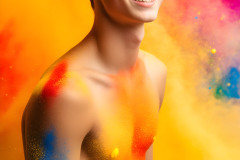 Handsome Men and the Colors of Pride,part of the LGBTQ Gay Pride Collection