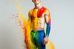 Handsome Men and the Colors of Pride,part of the LGBTQ Gay Pride Collection