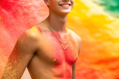 Handsome Men and the Colors of Pride,part of the LGBTQ Gay Pride Collection