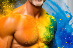 Handsome Men and the Colors of Pride,part of the LGBTQ Gay Pride Collection