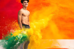Handsome Men and the Colors of Pride,part of the LGBTQ Gay Pride Collection