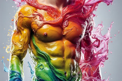 Handsome Men and the Colors of Pride,part of the LGBTQ Gay Pride Collection