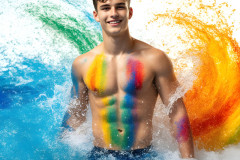 Handsome Men and the Colors of Pride,part of the LGBTQ Gay Pride Collection