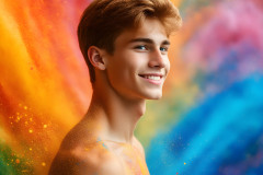 Handsome Men and the Colors of Pride,part of the LGBTQ Gay Pride Collection