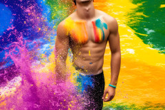 Handsome Men and the Colors of Pride,part of the LGBTQ Gay Pride Collection