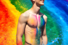Handsome Men and the Colors of Pride,part of the LGBTQ Gay Pride Collection