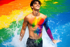 Handsome Men and the Colors of Pride,part of the LGBTQ Gay Pride Collection