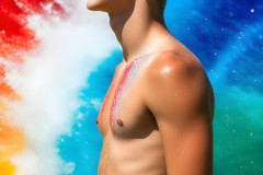 Handsome Men and the Colors of Pride,part of the LGBTQ Gay Pride Collection