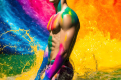 Handsome Men and the Colors of Pride,part of the LGBTQ Gay Pride Collection
