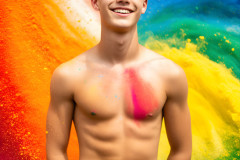Handsome Men and the Colors of Pride,part of the LGBTQ Gay Pride Collection