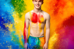 Handsome Men and the Colors of Pride,part of the LGBTQ Gay Pride Collection