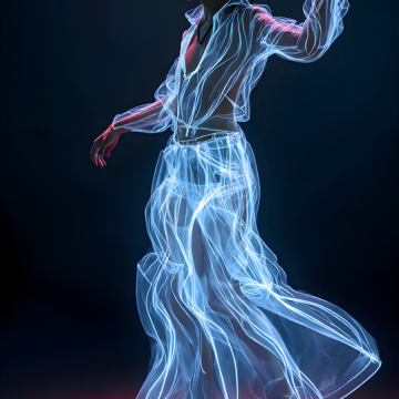 Abstract Male Art,AI Pictures of Handsome Shirtless Men,Dancing Outdoors,with Colorful Light Rays,Art in Motion Images.