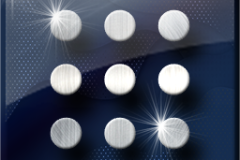 Amazing Graphics Art Collection: Silver on Blue Shinny with Lens Flair, PNG Icons, FREE
