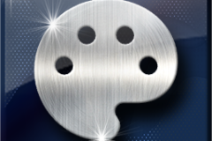 Amazing Graphics Art Collection: Silver on Blue Shinny with Lens Flair, PNG Icons, FREE