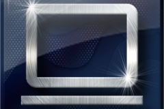 Amazing Graphics Art Collection: Silver on Blue Shinny with Lens Flair, PNG Icons, FREE