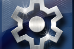 Amazing Graphics Art Collection: Silver on Blue Shinny with Lens Flair, PNG Icons, FREE