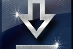 Amazing Graphics Art Collection: Silver on Blue Shinny with Lens Flair, PNG Icons, FREE