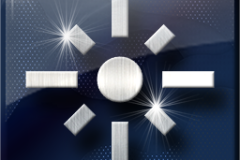 Amazing Graphics Art Collection: Silver on Blue Shinny with Lens Flair, PNG Icons, FREE