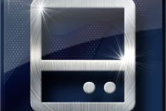 Amazing Graphics Art Collection: Silver on Blue Shinny with Lens Flair, PNG Icons, FREE
