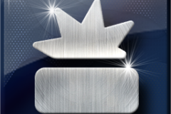 Amazing Graphics Art Collection: Silver on Blue Shinny with Lens Flair, PNG Icons, FREE