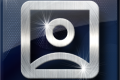 Amazing Graphics Art Collection: Silver on Blue Shinny with Lens Flair, PNG Icons, FREE