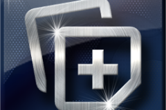 Amazing Graphics Art Collection: Silver on Blue Shinny with Lens Flair, PNG Icons, FREE