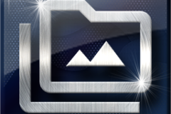 Amazing Graphics Art Collection: Silver on Blue Shinny with Lens Flair, PNG Icons, FREE