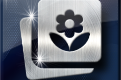 Amazing Graphics Art Collection: Silver on Blue Shinny with Lens Flair, PNG Icons, FREE