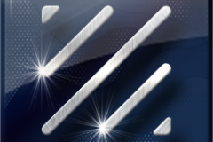 Amazing Graphics Art Collection: Silver on Blue Shinny with Lens Flair, PNG Icons, FREE