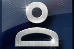 Amazing Graphics Art Collection: Silver on Blue Shinny with Lens Flair, PNG Icons, FREE