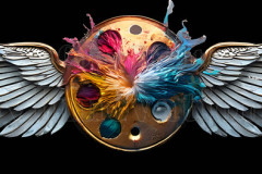 Logo Artist Pallet Winged Design: Amazing Digital Graphics Art Collection