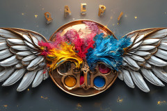 Logo Artist Pallet Winged Design: Amazing Digital Graphics Art Collection Logo Artist Pallet Winged Design: Amazing Digital Graphics Art Collection