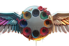 Logo Artist Pallet Winged Design: Amazing Digital Graphics Art Collection Logo Artist Pallet Winged Design: Amazing Digital Graphics Art Collection