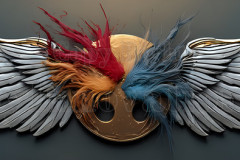 Logo Artist Pallet Winged Design: Amazing Digital Graphics Art Collection Logo Artist Pallet Winged Design: Amazing Digital Graphics Art Collection