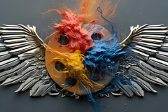 Logo Artist Pallet Winged Design: Amazing Digital Graphics Art Collection Logo Artist Pallet Winged Design: Amazing Digital Graphics Art Collection