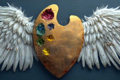 Logo Artist Pallet Winged Design: Amazing Digital Graphics Art Collection Logo Artist Pallet Winged Design: Amazing Digital Graphics Art Collection