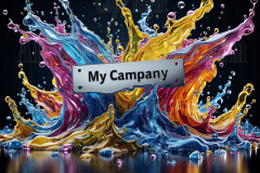 Logo Colored Water Dynamic: Amazing Digital Graphics Art Collection