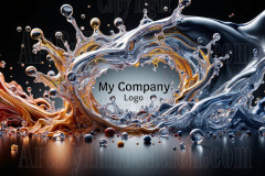 Logo Colored Water Dynamic: Amazing Digital Graphics Art Collection