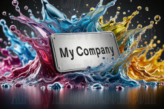 Logo Colored Water Dynamic: Amazing Digital Graphics Art Collection
