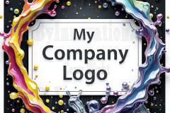 Logo Colored Water Dynamic: Amazing Digital Graphics Art Collection