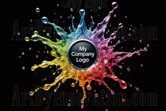 Logo Colored Water Dynamic: Amazing Digital Graphics Art Collection