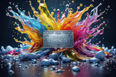 Logo Colored Water Dynamic: Amazing Digital Graphics Art Collection