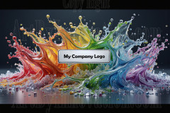Logo Colored Water Dynamic: Amazing Digital Graphics Art Collection