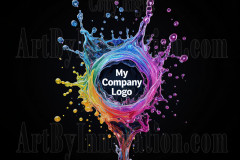 Logo Colored Water Dynamic: Amazing Digital Graphics Art Collection